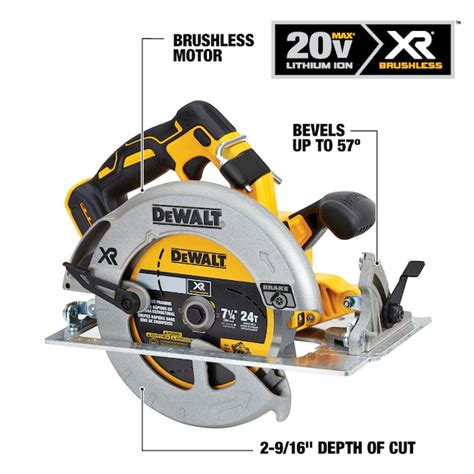 Dewalt Xr 20 Volt Max 7 14 In Brushless Cordless Circular Saw Kit 1 Battery And Charger Included