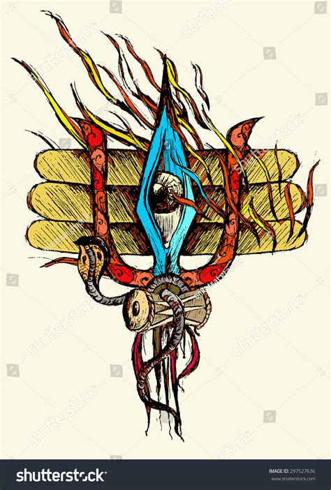 Lord Shiva Third Eye Stock Vector 297527636 - Shutterstock