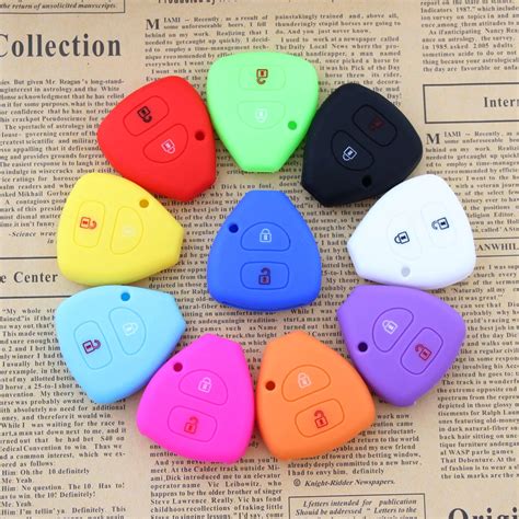 Silicone Car Styling Key Case Cover For Toyota Corolla Hilux Vitz Vios