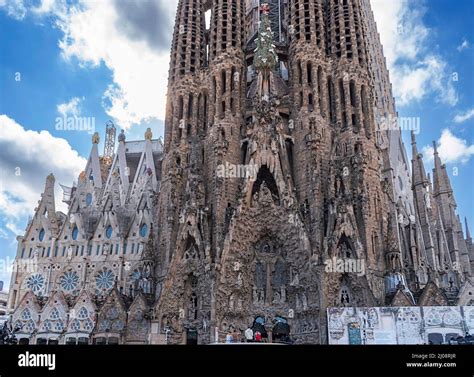 Basilica I Temple Expiatori De La Sagrada Familia Barcelona Spain The