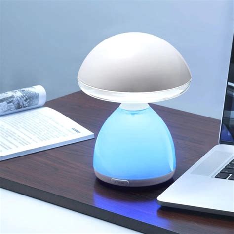 Lampe De Table Led Rvb Abs W Blanche En Forme De Champignon Seta