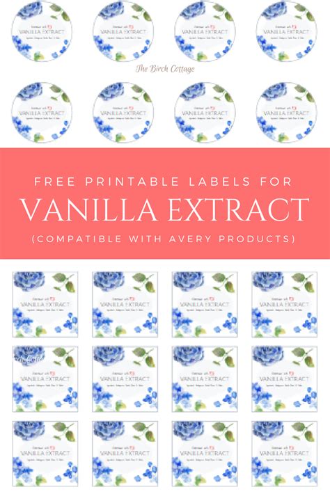 Homemade Vanilla Extract Labels