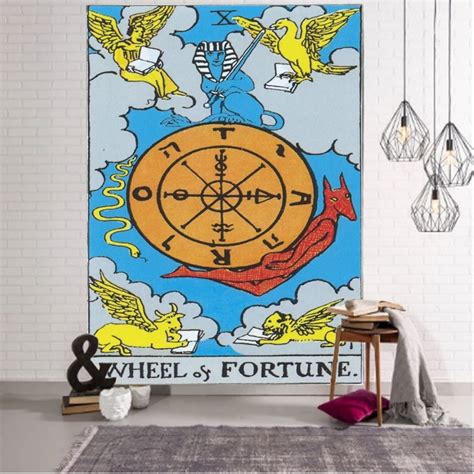 Bandeira Tarot Wheel Of Fortune Roda Da Fortuna Navegue Pelos