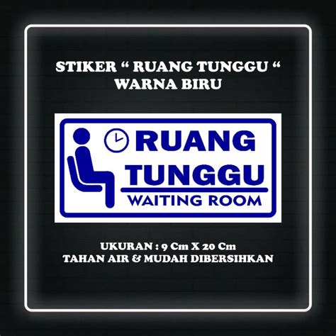 Jual Stiker Ruang Tunggu Dinding Rumah Tulisan Ruang Tunggu Sticker