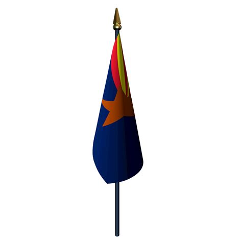 Arizona Flag With Staff And Spear Flags International