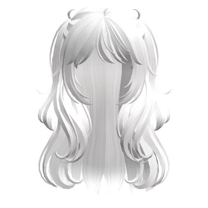 Wavy Half Up Half Down Pigtails White Roblox