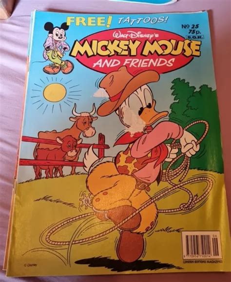 Vintage Bundle Of 3 Retro Walt Disneys Mickey Mouse And Friends 25 27 £1000 Picclick Uk