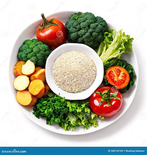 Healthy Ingredients Isolated on a White Background. Stock Illustration