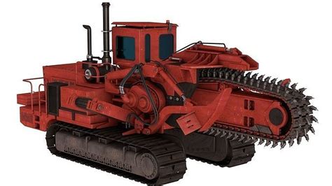 Trencher Machine 3D model | CGTrader