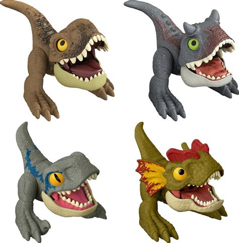 Jurassic World Dominion Uncaged Wild Pop Ups Dinosaur Toys 4 Pack