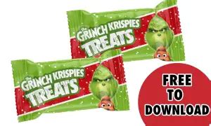 Free Grinch Rice Krispie Treat Printable Template