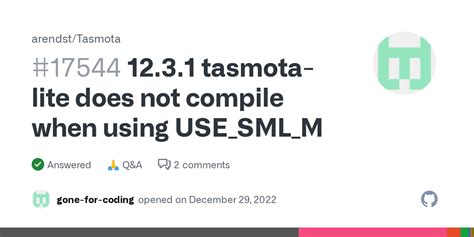 Tasmota Lite Does Not Compile When Using Use Sml M Arendst