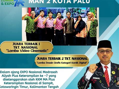 Man 2 Kota Palu Sukses Raih 2 Gelar Juara Terbaik Pada Expo Ma Plus