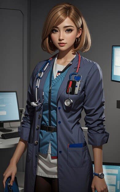 Premium AI Image A Beautiful Female Doctor