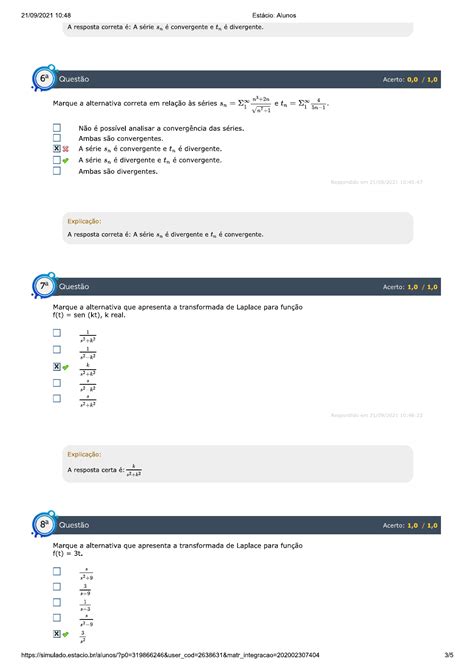 TESTE CONHEC CALC 3 Cálculo III