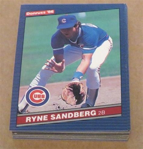 Chicago Cubs Ryne Sandberg 1986 Donruss Team Set 25 Cards EBay