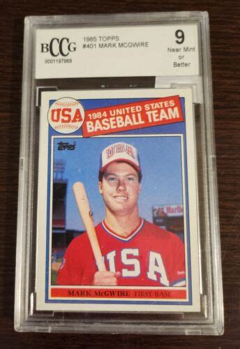 Topps Mark Mcgwire Usa Baseball Team Bccg True Rookie