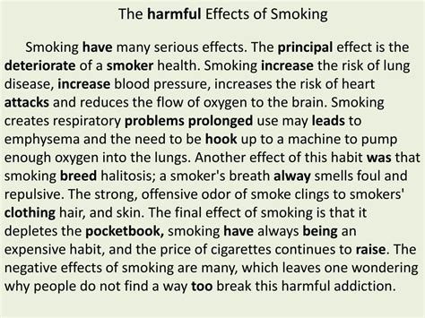 Ppt The Harmful Effects Of Smoking Powerpoint Presentation Free