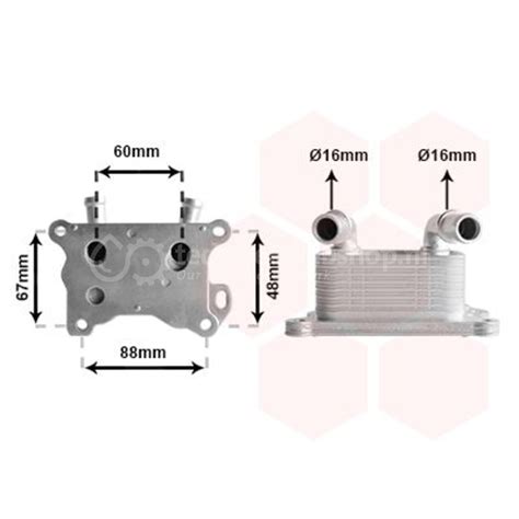 Van Wezel Oliekoeler Motorolie Voor O A Renault Dacia Smart Nissan