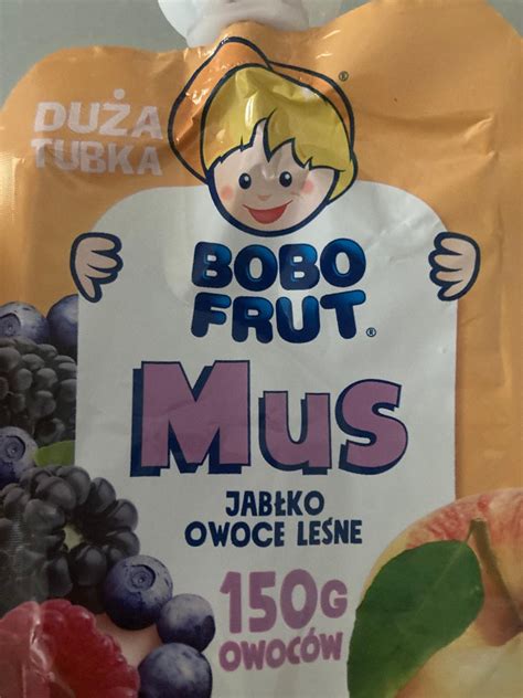 Mus jabłko owoce leśne dla dzieci Bobo Frut калорийность пищевая