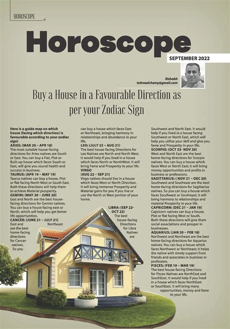 Buy a House in a Favourable Direction as per your Zodiac Sign