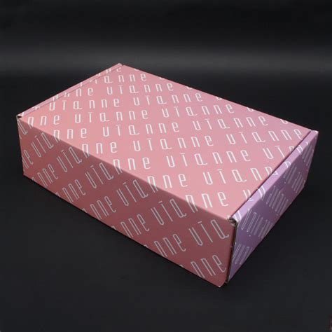 Customised Printing Pink Holographic Shipping Mailing Box Custom Private Label With Logo