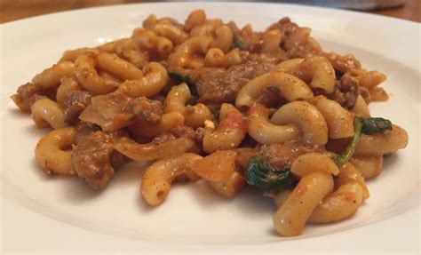 Greek Style Lamb And Pasta Skillet A From Scratch Hamburger Helper Janes Cookbook