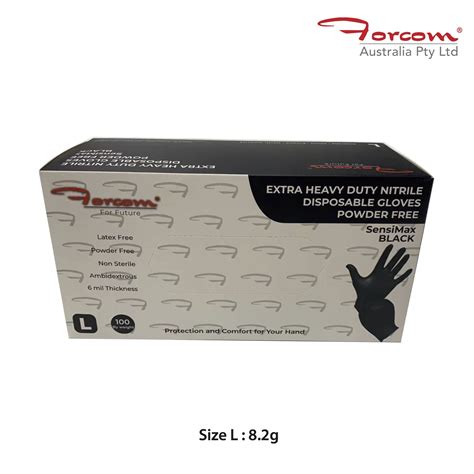 Disposable Black Nitrile Gloves, Extra Heavy Duty (6mil