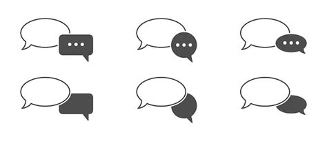 Premium Vector Set Of Chat Speech Icons A Speech Bubble