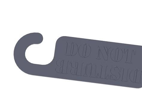 3d Printable Model Do Not Disturb Door Hanger Cgtrader