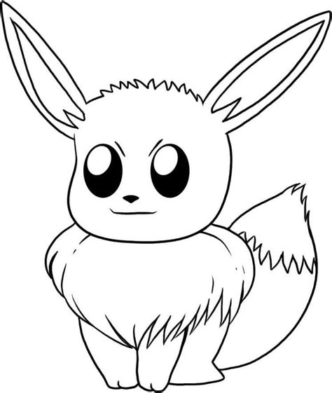 Eevee Sorrindo Para Colorir Imprimir E Desenhar Colorir Me