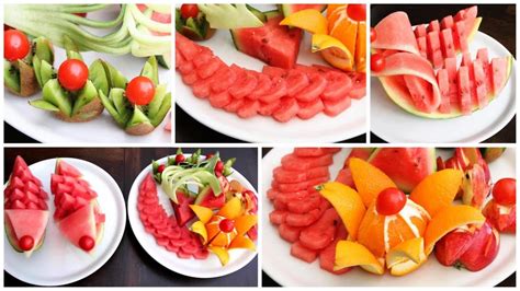 5 Super Fruits Plate Decoration Ideas Watermelon Orange Kiwi