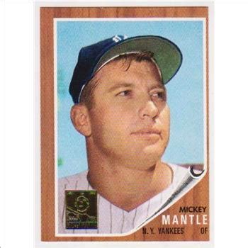 Mickey Mantle 1962 Topps 200 Commemorative Card 1996 Topps 12 Of 19