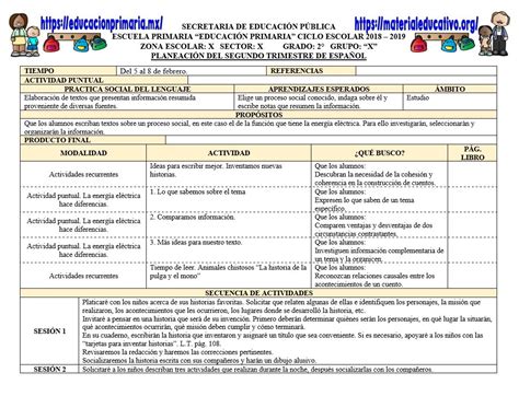 Planeaciones De Segundo Grado De Primaria 2022 2023 Reverasite Porn