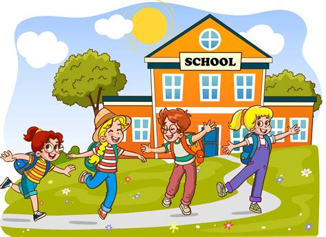 happy cute little kids boy and girl study with teacher.illustrations of ...