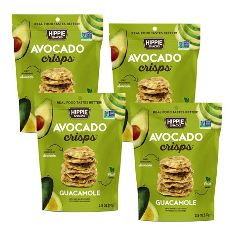 Amazon Hippie Snacks Avocado Crisps Guacamole Plant Based High