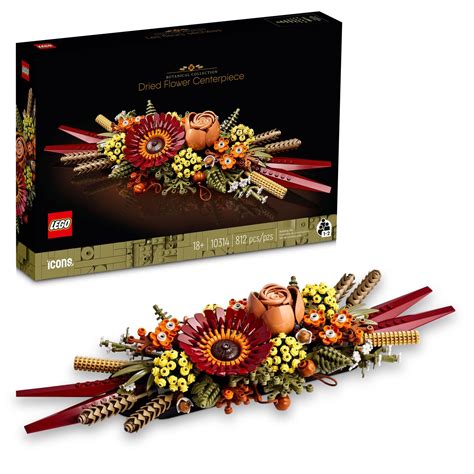 LEGO Icons Dried Flower Centerpiece Building Set - Artificial Flowers ...