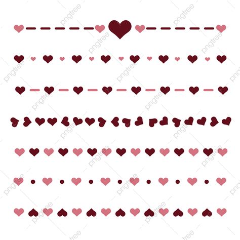 Pink Dividing Line Hd Transparent Cute Red And Pink Heart Borders