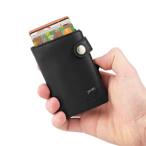 Jaguar Portafoglio Uomo In Vera Pelle Sottile Slim Porta Carte Di