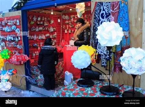 Christmas market, shop, Montreal, Canada Stock Photo - Alamy