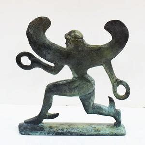 Boreas Mini Bronze Statue Winged God of Winter and the North Wind Mythology - Etsy