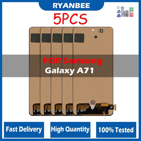 5Pcs Lot Super Amoled Display With Frame For Samsung Galaxy A71 A715