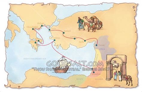 Paul Missionary Journeys Printable Wall Map