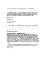 Joseph Writing Assigment Gentics Unit Docx Assignment General