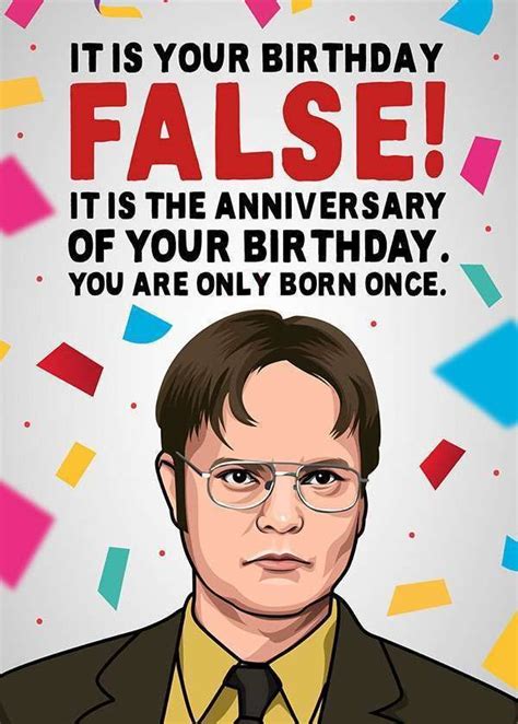 Dwight From The Office Birthday Card In 2024 Office Birthday Office