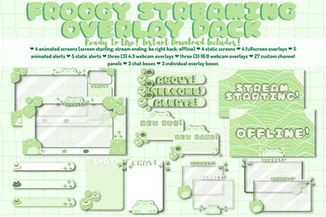 Froggy Twitch Stream Package Graphic By Tiffawa S Artisms Creative