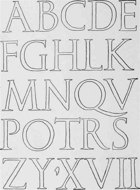 Ancient Roman Alphabet Chart