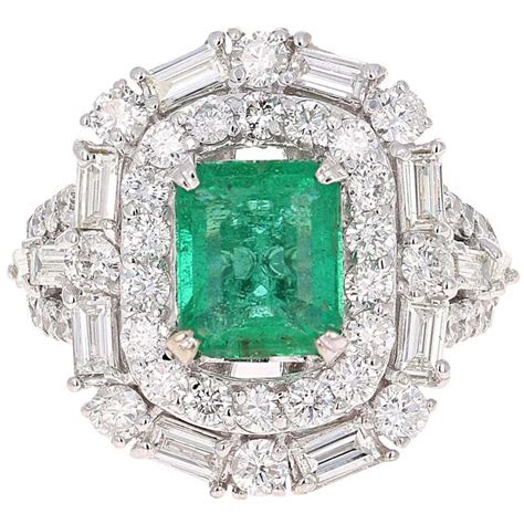 Art Deco Inspired Emerald Ring For Sale at 1stDibs