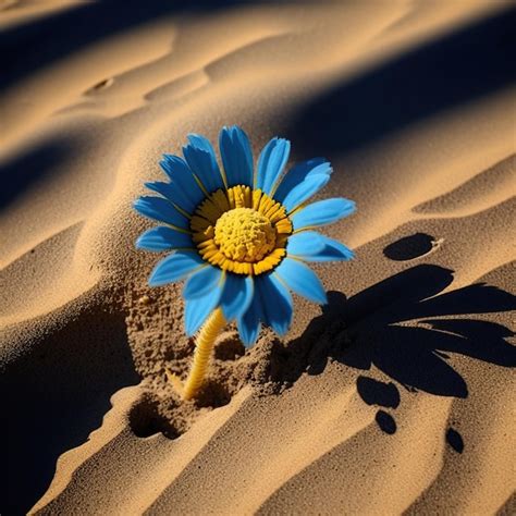 Premium Ai Image A Flower In The Sand