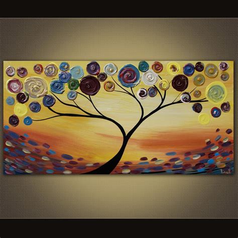 Abstract Tree Paintings Acrylic - Painting Photos